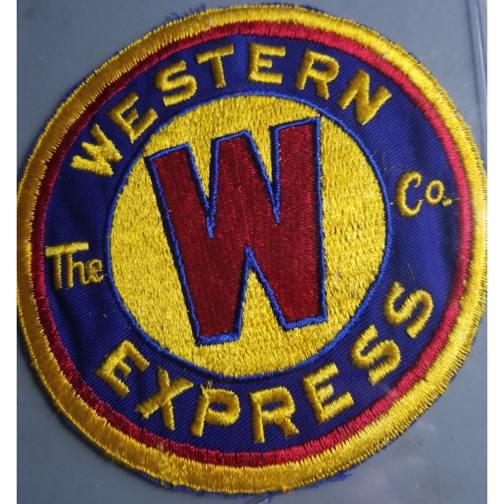 The Western Express Company jacket size truck driver patch 6 in dia Est Ca 1950s